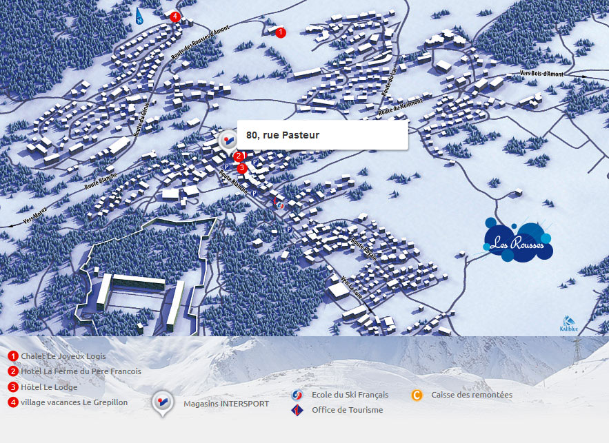 Access map Intersport Les Rousses